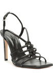 Obeeze Handmade Black Leather Sandal For Womens