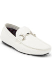 Obeeze Handmade White Leather Loafers For Men