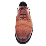 Obeeze Handmade Crafted Brown Leather Oxfords - Obeeze