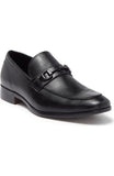 Obeeze Handmade Buckle Style Black Leather Loafers For Men