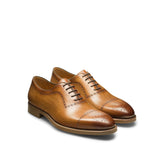 Obeeze Handmade Light Brown Leather Oxford For Men