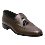 Obeeze Handmade Brown Leather Tassels Loafer