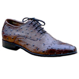 Obeeze Handmade Oxfords In Original Ostrich Leather - Obeeze