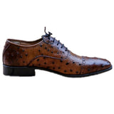 Obeeze Handmade Oxfords In Original Ostrich Leather - Obeeze