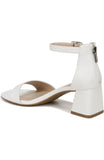 Obeeze Handmade Ankle Strap White Leather Sandal For Womens