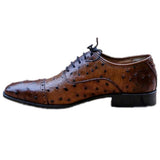 Obeeze Handmade Oxfords In Original Ostrich Leather - Obeeze