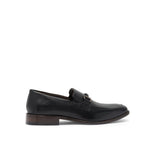 Obeeze Handmade Black Billionaire Buckle Leather Loafers For Men