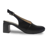 Obeeze Handmade Black Leather Pumps