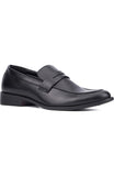 Obeeze Handmade Black Buckle Leather Loafers For Men