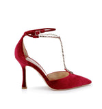 Obeeze Handmade Maroon Suede Leather Pumps