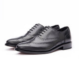 Obeeze Handmade Black Leather Oxford Shoes