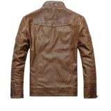 Obeeze Handmade Brown Lambskin Leather Jacket