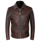 Obeeze Handmade Jackson Style Brown Lambskin Leather Jacket