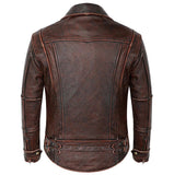 Obeeze Handmade Jackson Style Brown Lambskin Leather Jacket