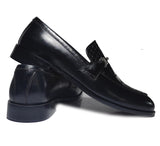 Obeeze Handmade Black Croc. Style Upper Leather Loafers