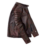 Obeeze Handmade Dark Brown Lambskin Leather Jacket