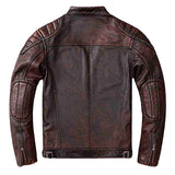 Obeeze Handmade Dark Brown Lambskin Leather Jacket