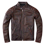 Obeeze Handmade Dark Brown Lambskin Leather Jacket