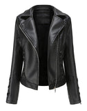 Obeeze Handmade Black Lambskin Leather Jacket For Womens