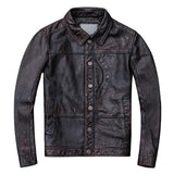 Obeeze Handmade Dark Brown Lambskin Leather Jacket