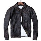 Obeeze Handmade Dark Brown Lambskin Leather Jacket