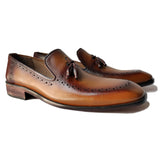 Obeeze Handmade Leather Brown Loafers