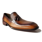 Obeeze Handmade Leather Brown Loafers