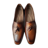 Obeeze Handmade Leather Brown Loafers