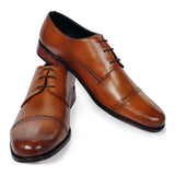 Obeeze Handmade Brown Leather Oxford Shoes