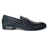 Obeeze Handmade Patent Seude Mixed Loafers