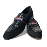 Obeeze Handmade Patent Seude Mixed Loafers