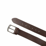 Obeeze Handmade Men's Dark Brown Minimal Laminated Leather Belt