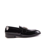 Obeeze Handmade Black Billionaire Patent Leather Loafers For Men