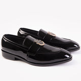 Obeeze Handmade Black Billionaire Patent Leather Loafers For Men