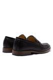 Obeeze Handmade Black Leather Loafers For Men