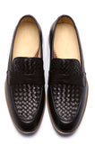 Obeeze Handmade Black Leather Loafers For Men