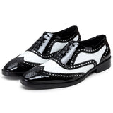 Obeeze  Handmade Black & White Brogue Oxfords