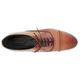 Obeeze Handmade Crafted Brown Leather Oxfords - Obeeze
