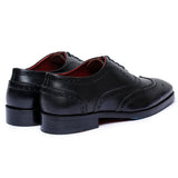 Obeeze Handmade Black Classy Leather Brogue Oxfords