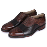 Obeeze Handmade Black and Brown Leather Oxfords