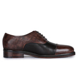 Obeeze Handmade Black and Brown Leather Oxfords