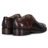 Obeeze Handmade Black and Brown Leather Oxfords