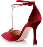 Obeeze Handmade Maroon Suede Leather Pumps