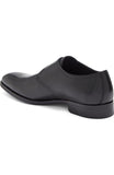 Obeeze Handmade Monk Strap Black Leather Loafers For Men