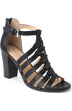 Obeeze Handmade Ankle Strap Black Leather Sandal For Womens