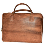 Obeeze Handmade Vintage Leather Slim Briefcase. - Obeeze