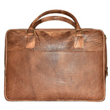 Obeeze Handmade Vintage Leather Slim Briefcase.