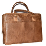 Obeeze Handmade Vintage Leather Slim Briefcase. - Obeeze