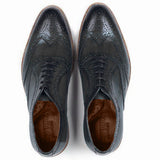 Obeeze Handmade Grey Oxford Brook Style Leather Shoes