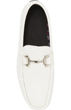 Obeeze Handmade White Leather Loafers For Men